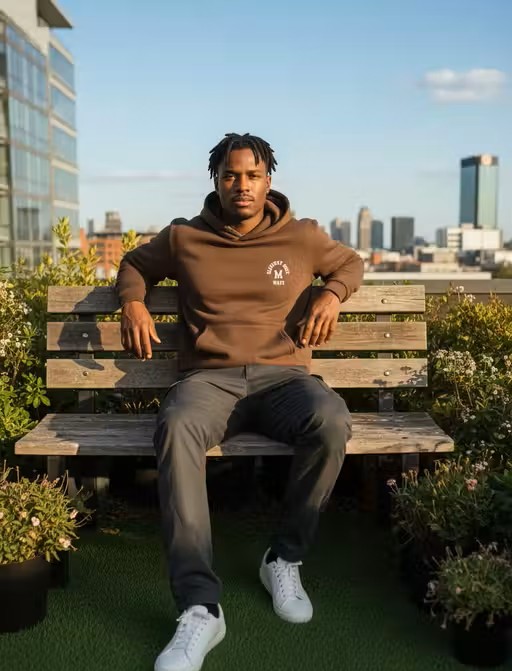 Premium Solid Brown Men's Hoodie | Soft Fleece Hooded Sweatshirt with Front Pocket