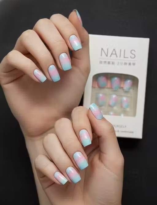 Luxury Pastel Mermaid Scale Press-On Nails