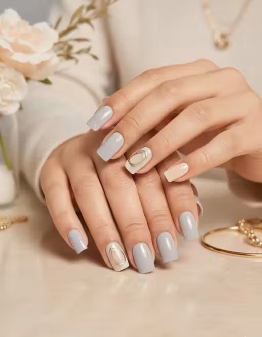 Ivory Glow Press-On Nails | Soft Shine Nails(24 PCS)