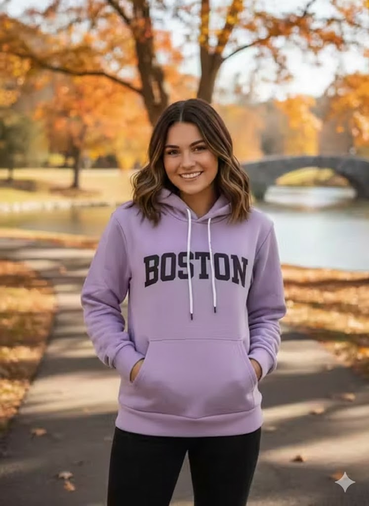 Women Graphic Solid Sweatshirt Hoodie | Printed Hoodie for Winter | Lavender Colour